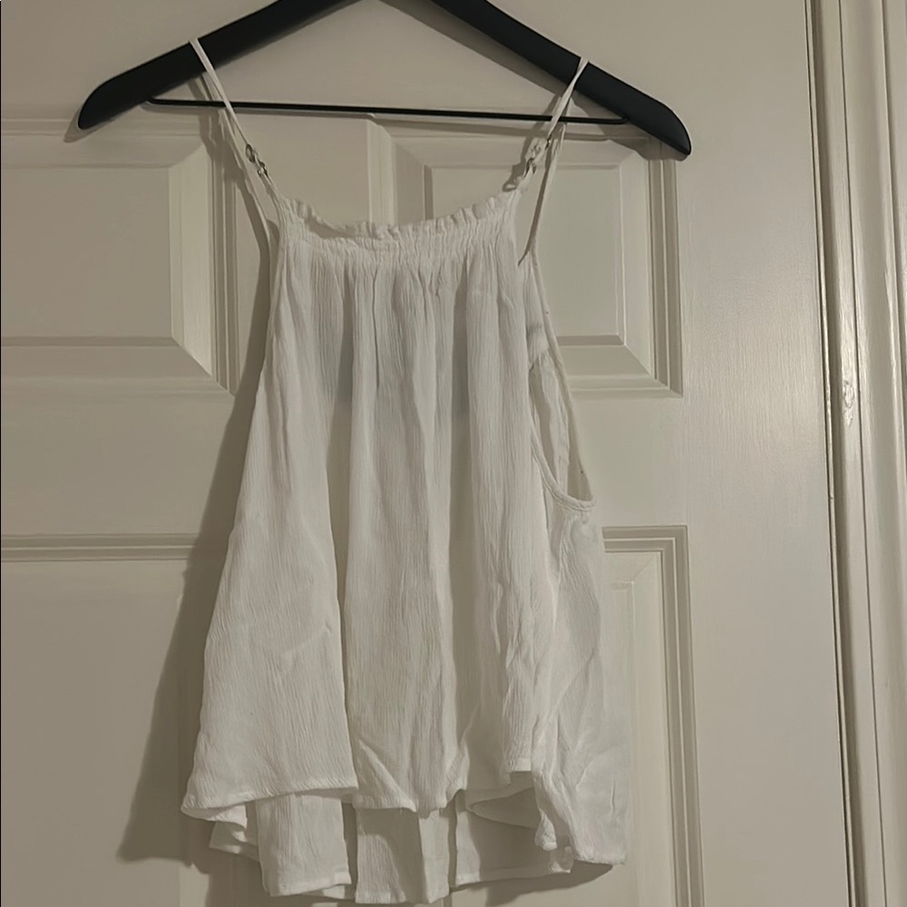 Aeropostale White Tank Top with Blue Pattern - Picture 3 of 4